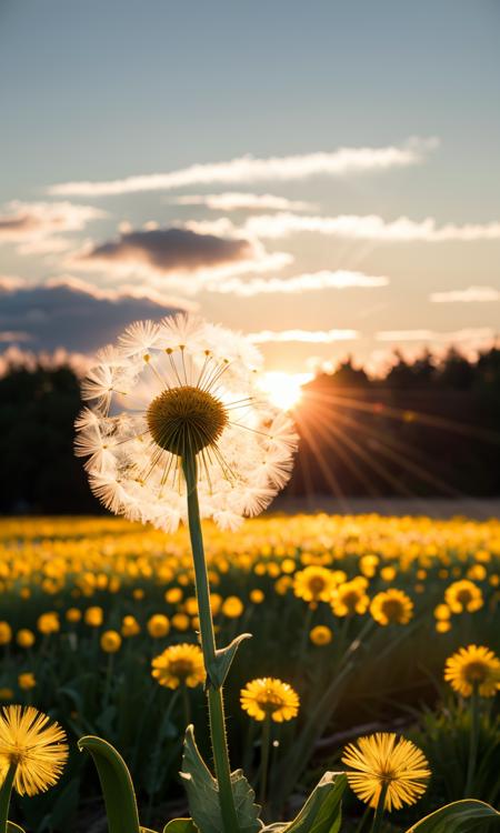 12642-979325803-Natural ambient light photography, close-up of dandelions blowing in the wind in the early morning, fragmentary details,.png